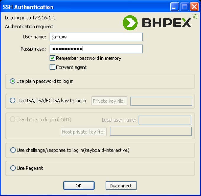 CISCO dostęp zdalny - ssh authentication