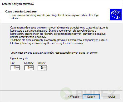 dzierżawa adresu IP