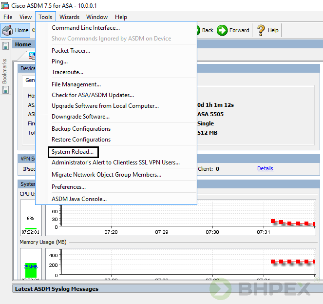 System Reload - ponowne uruchomienie urządzenia